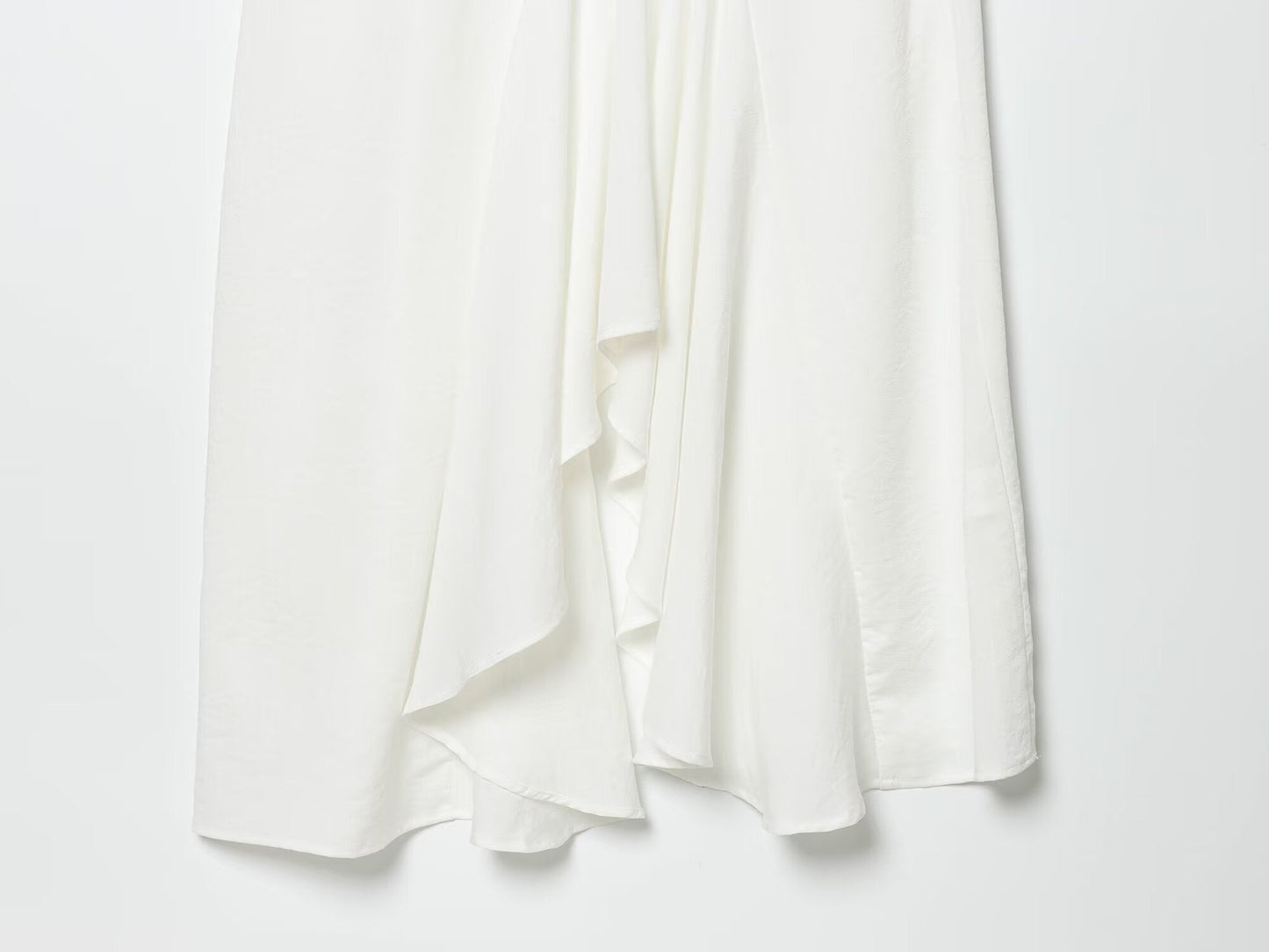 Women's linen blend asymmetrical dress