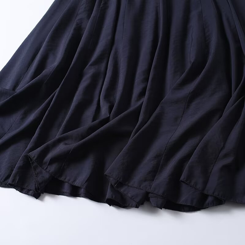 Women's casual draped MIDI skirt