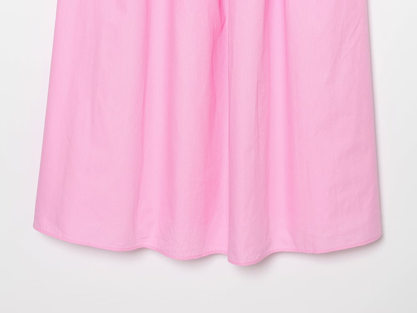 Women's bow decoration poplin MIDI dress