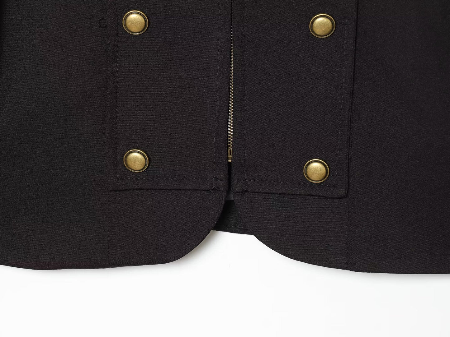 Women's gold button decoration slim Blazer Coat