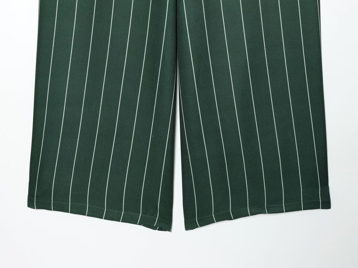 Women's loose linen blended striped pants