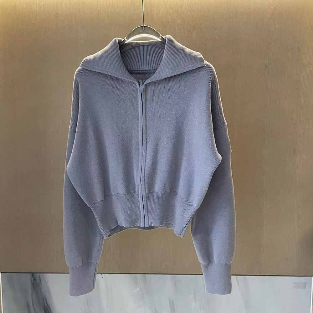 Women's new leisure lapel sweater cardigan