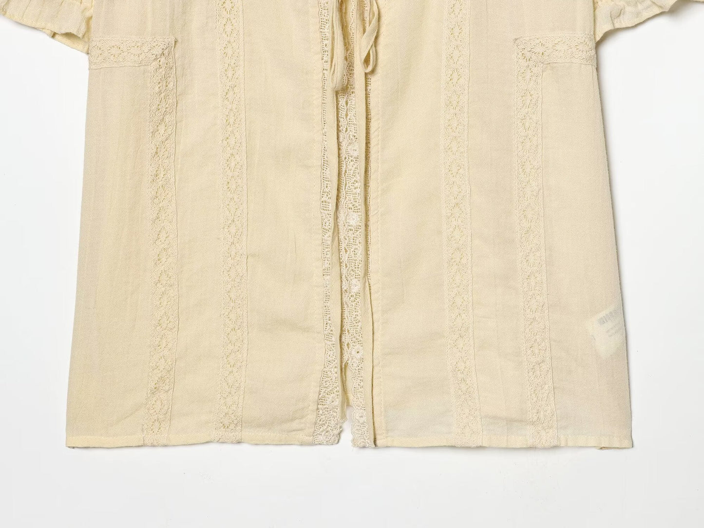 Women's embroidered chiffon lace up shirt