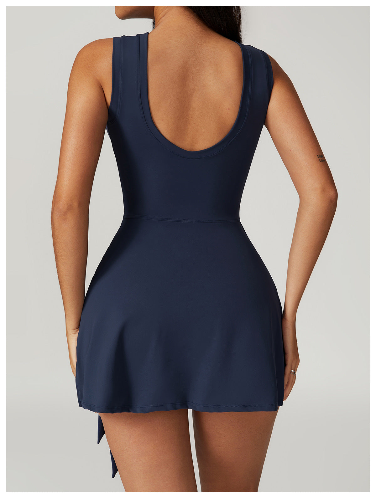 Women's New Fake Two-piece Tight-fitting Sports Slimming Strap Fitness Back Yoga Tennis Dress