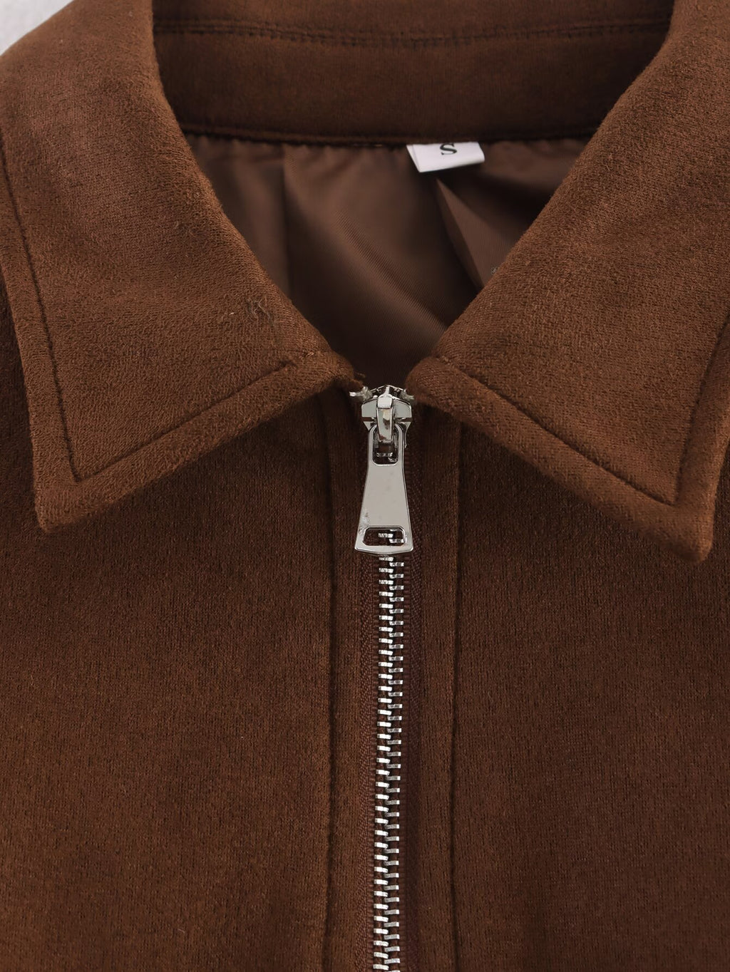 Women 2025 New Suede bomber jacket