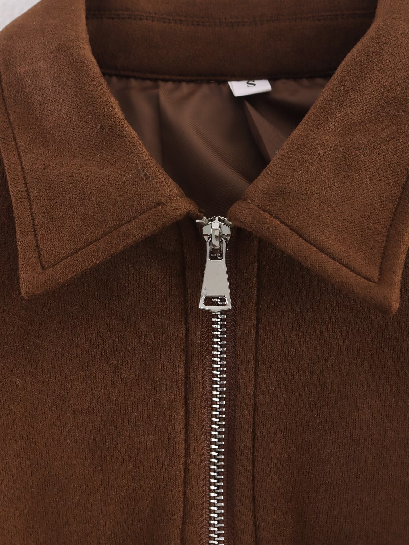 Women 2025 New Suede bomber jacket