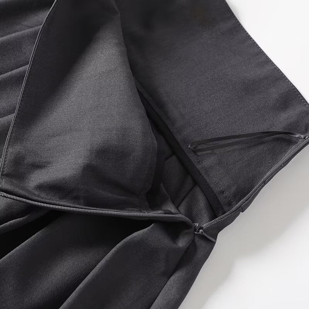 Women's comfortable casual pleated MIDI skirt