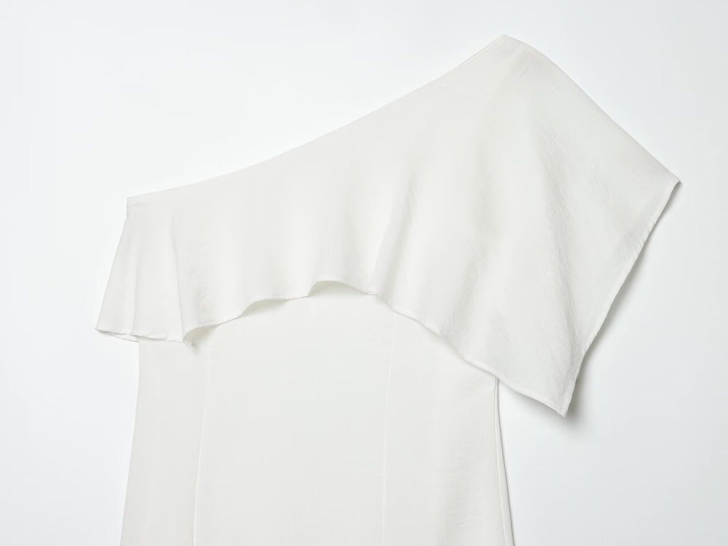 Women's linen blend asymmetrical dress