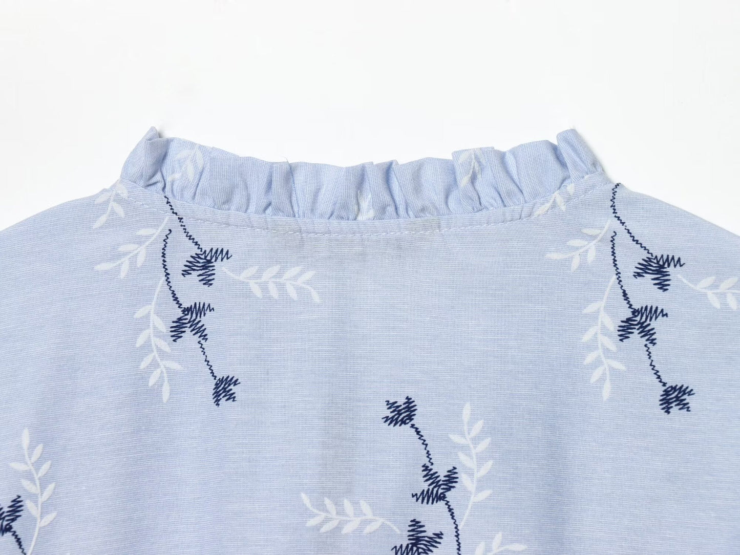 Women's pressed glue embroidered printed shirt