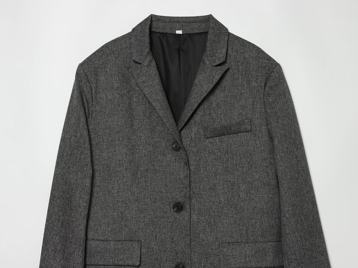 suit Women's 2 pieces loose linen blended straight Blazer Coat+Pants