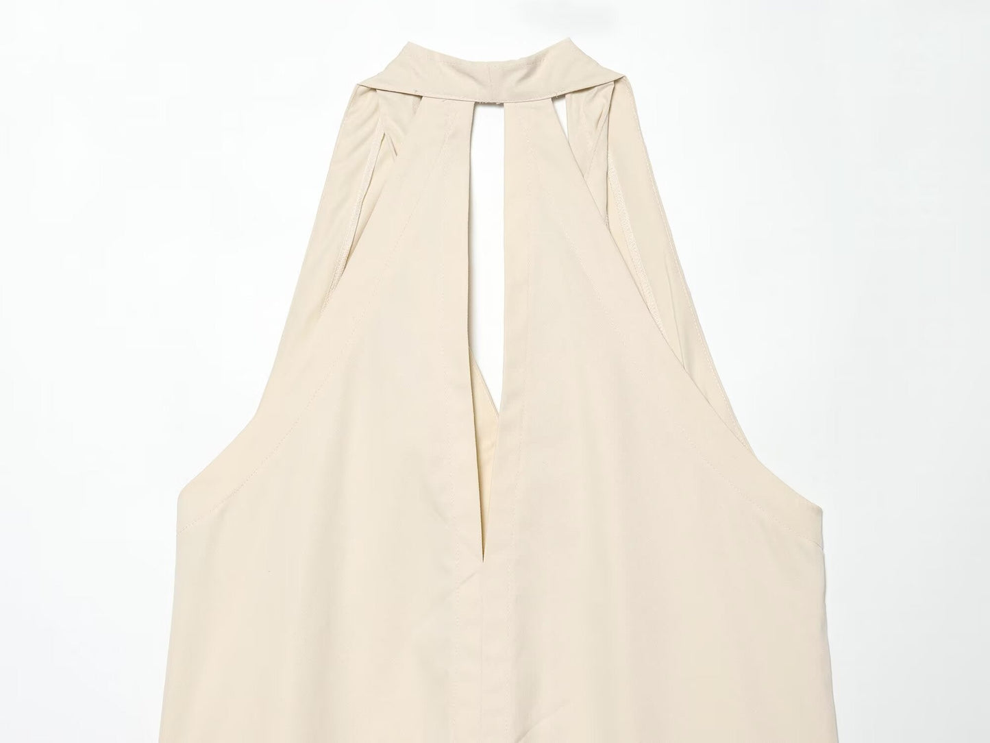Women's tassel decoration long style hanging neck top
