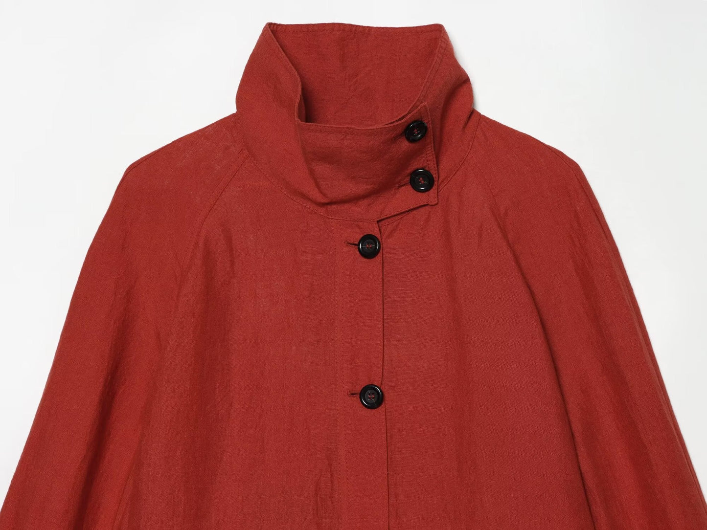 Women's linen blend long sleeved pilot jacket Coat
