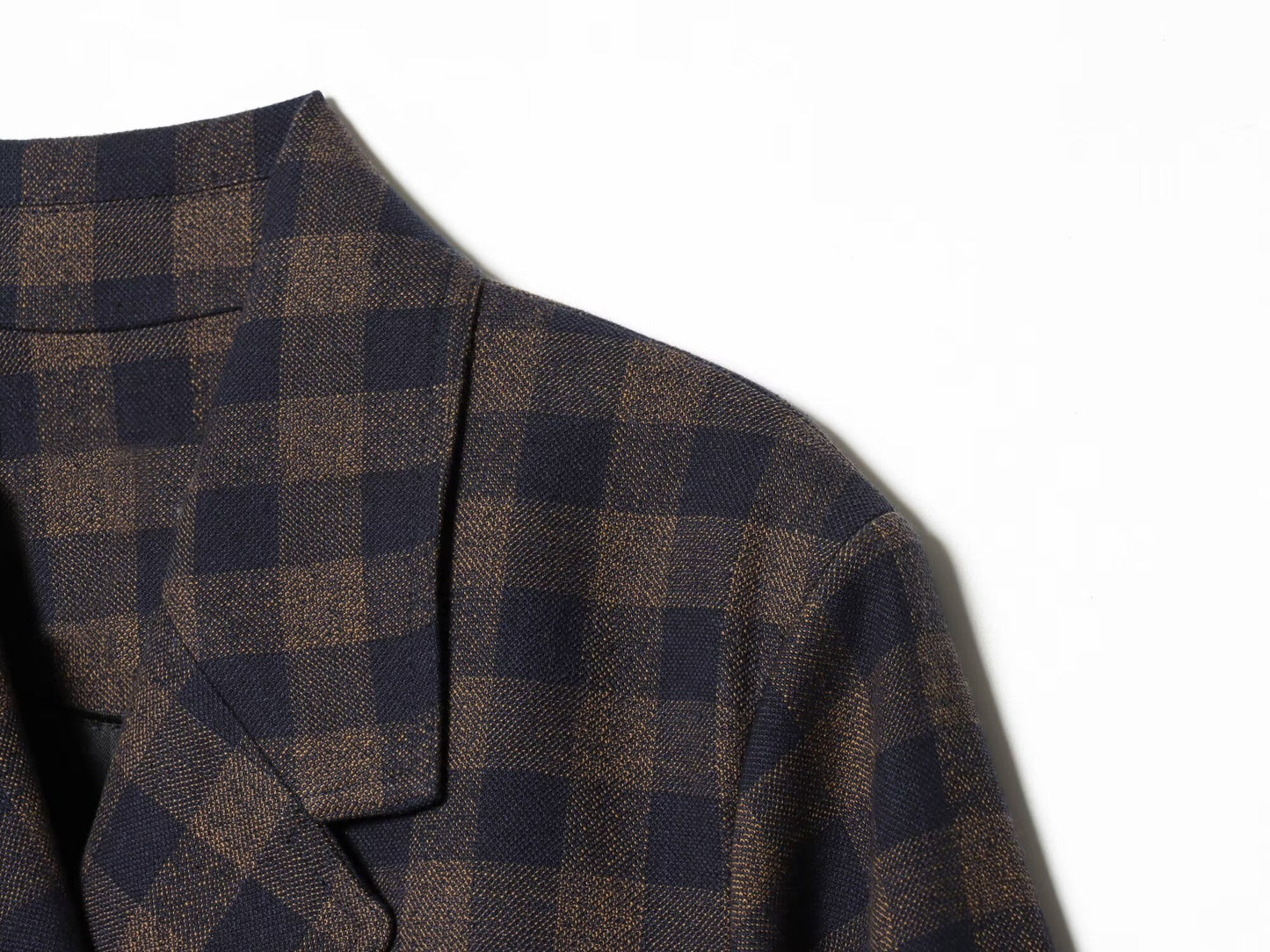 Women's casual double breasted plaid Coat