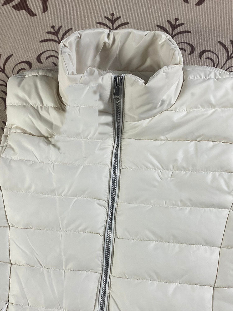 Women 2025 Winter New Zippered sleeveless vest with pockets