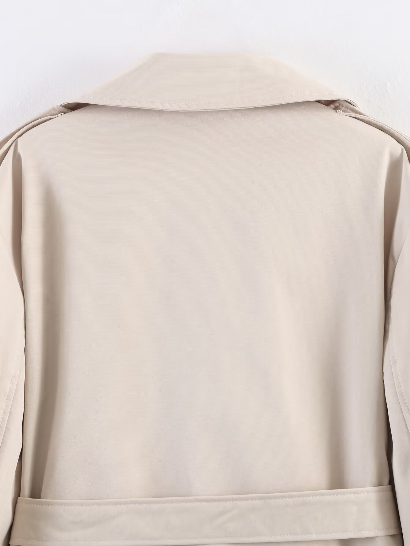 Women's with Belt large lapel windbreaker Coat
