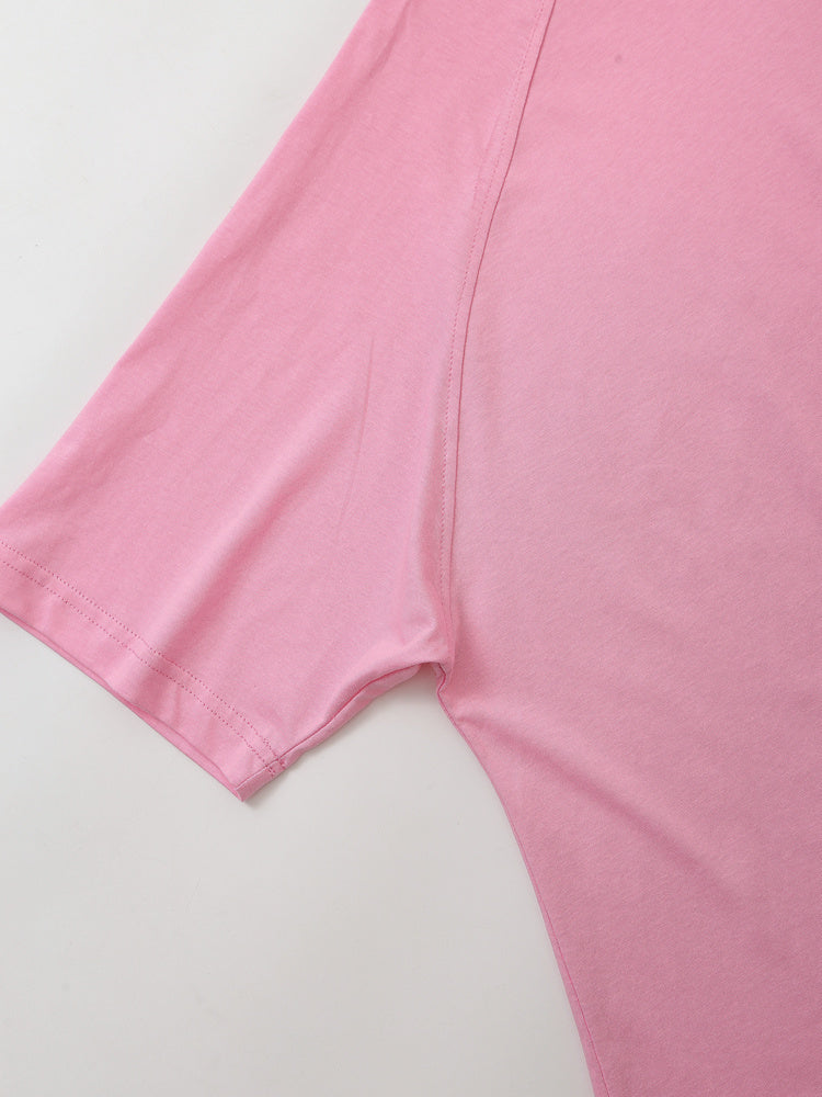 suit Women's 2 pieces double-sided fabric loose T-shirt+Jogging pants