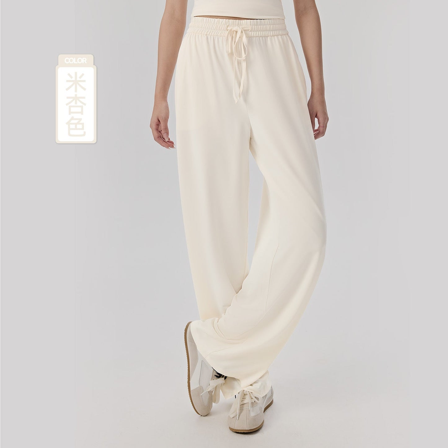Women's 2026 new ice sunscreen sweatpants thin drape straight pants