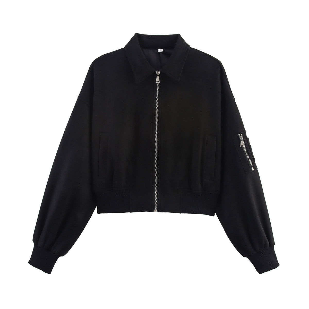 Women 2025 New Suede bomber jacket