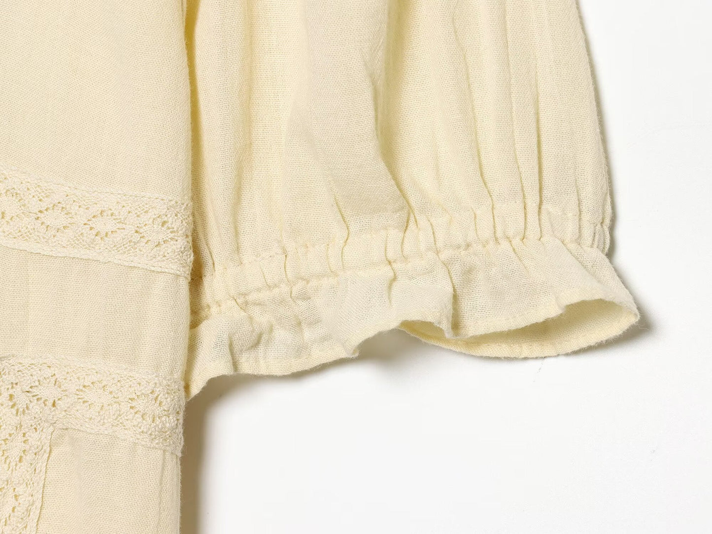 Women's embroidered chiffon lace up shirt