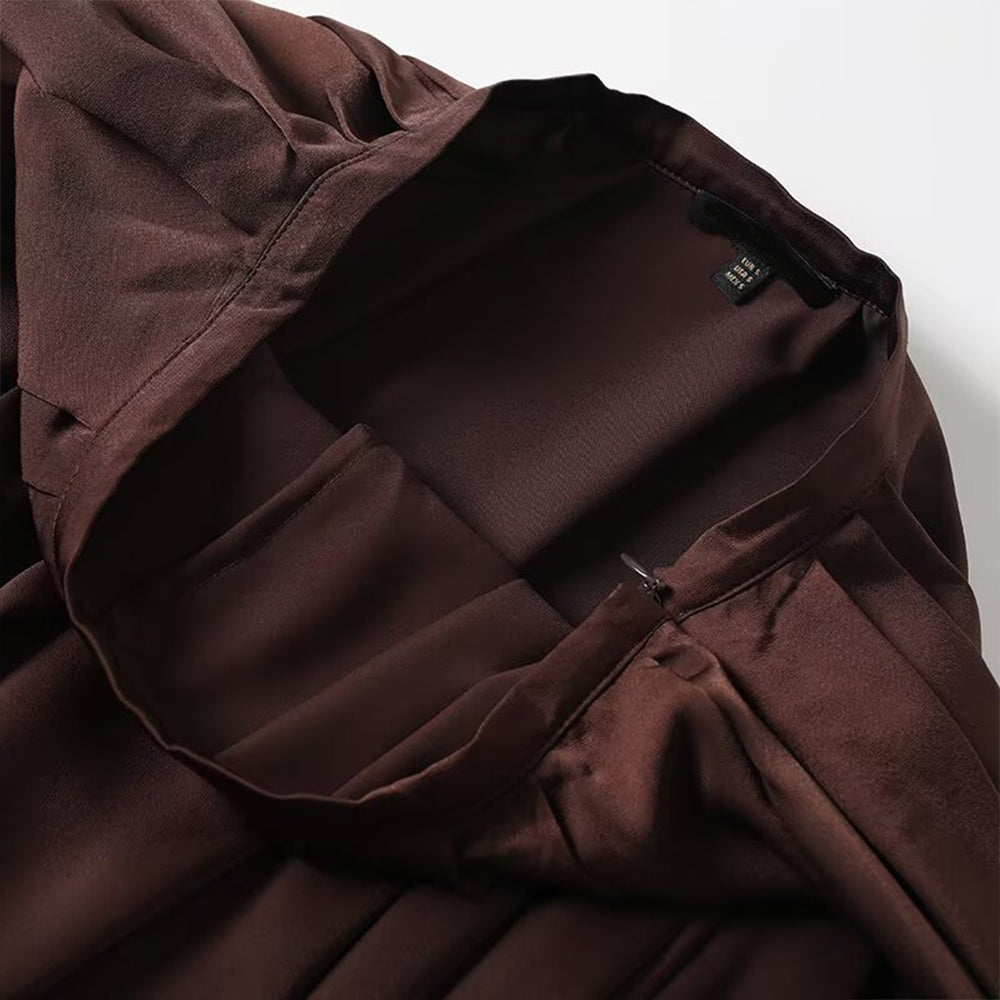 Women's casual versatile pleated MIDI skirt