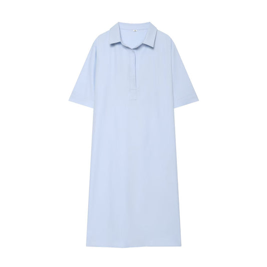 Women's long sleeved shirt style linen blend shirt