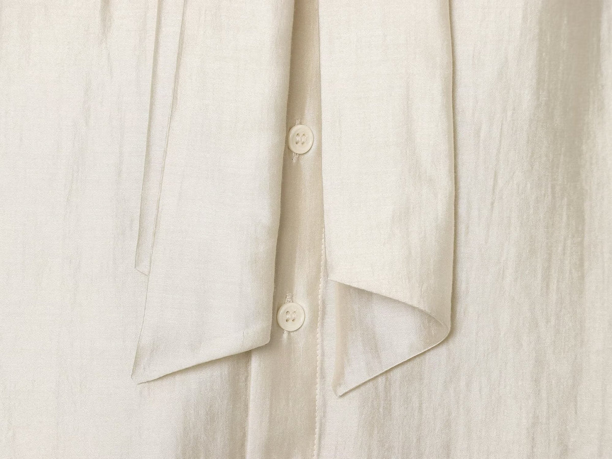 Women's scarf decoration loose V-neck shirt