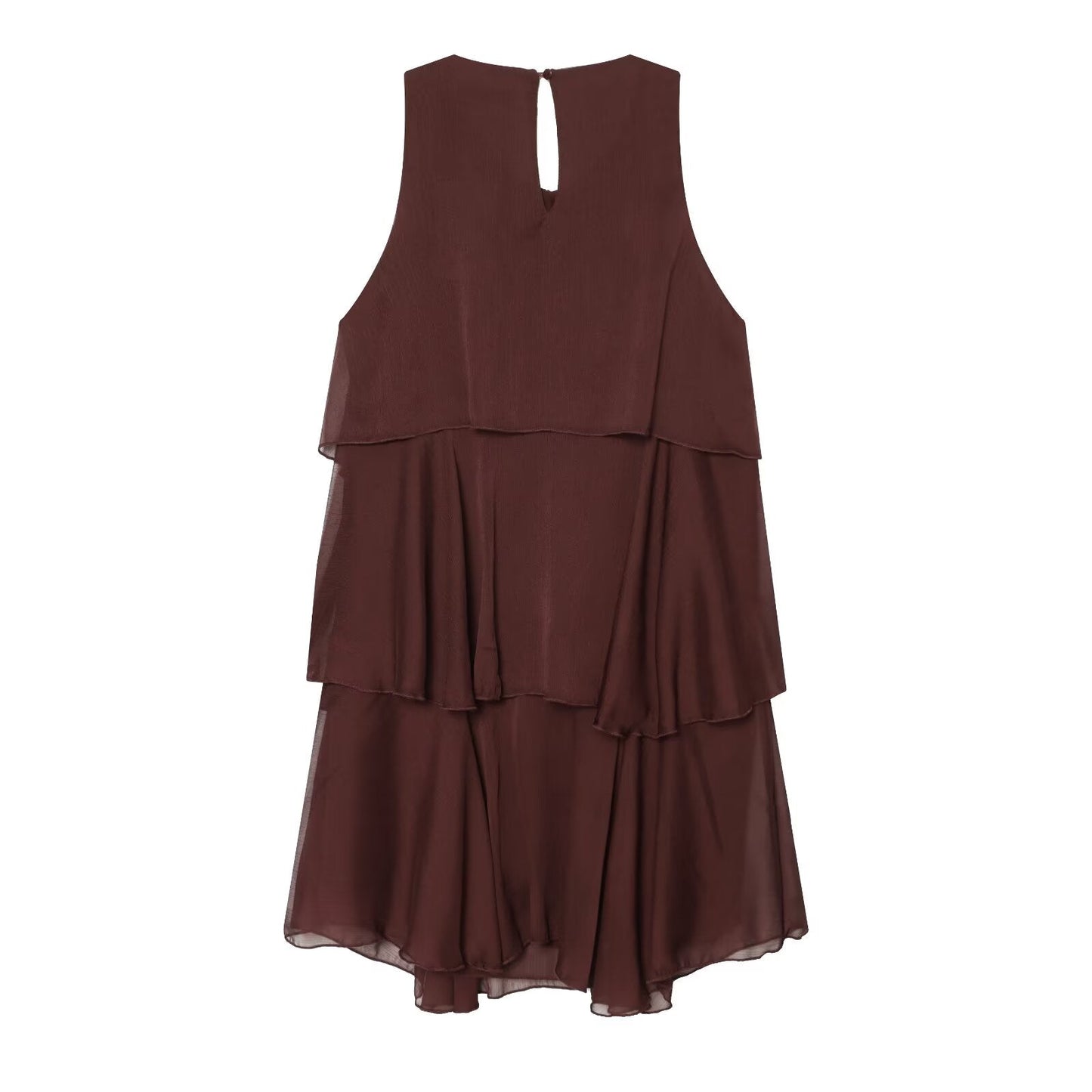 Women's sleeveless draped cake dress
