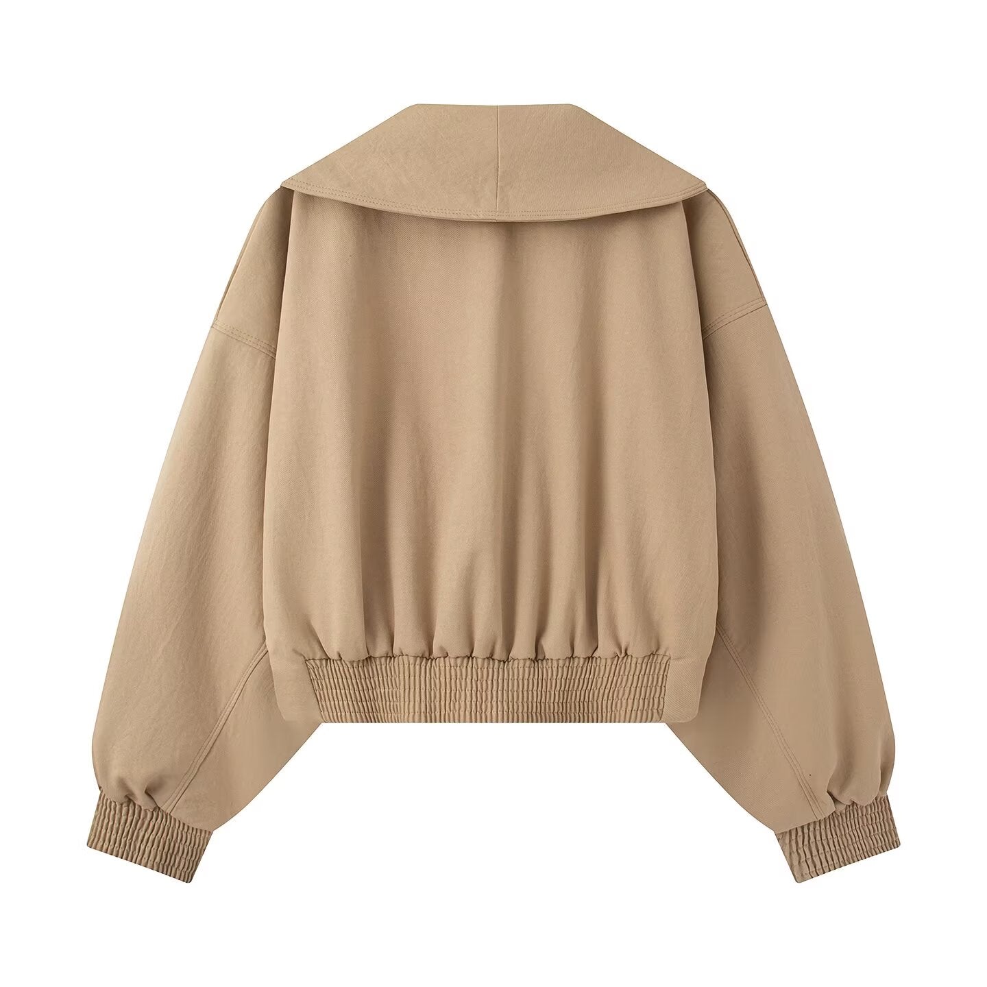 Women's long sleeved lapel short Coat
