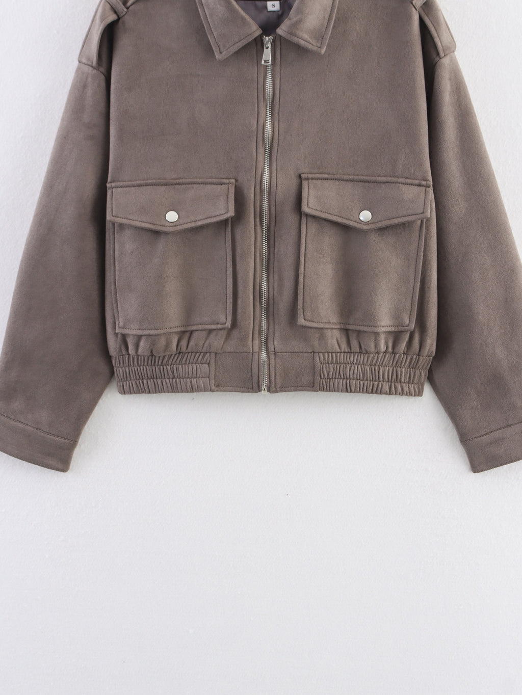 Women 2025 New Long-sleeved Suede textured jacket