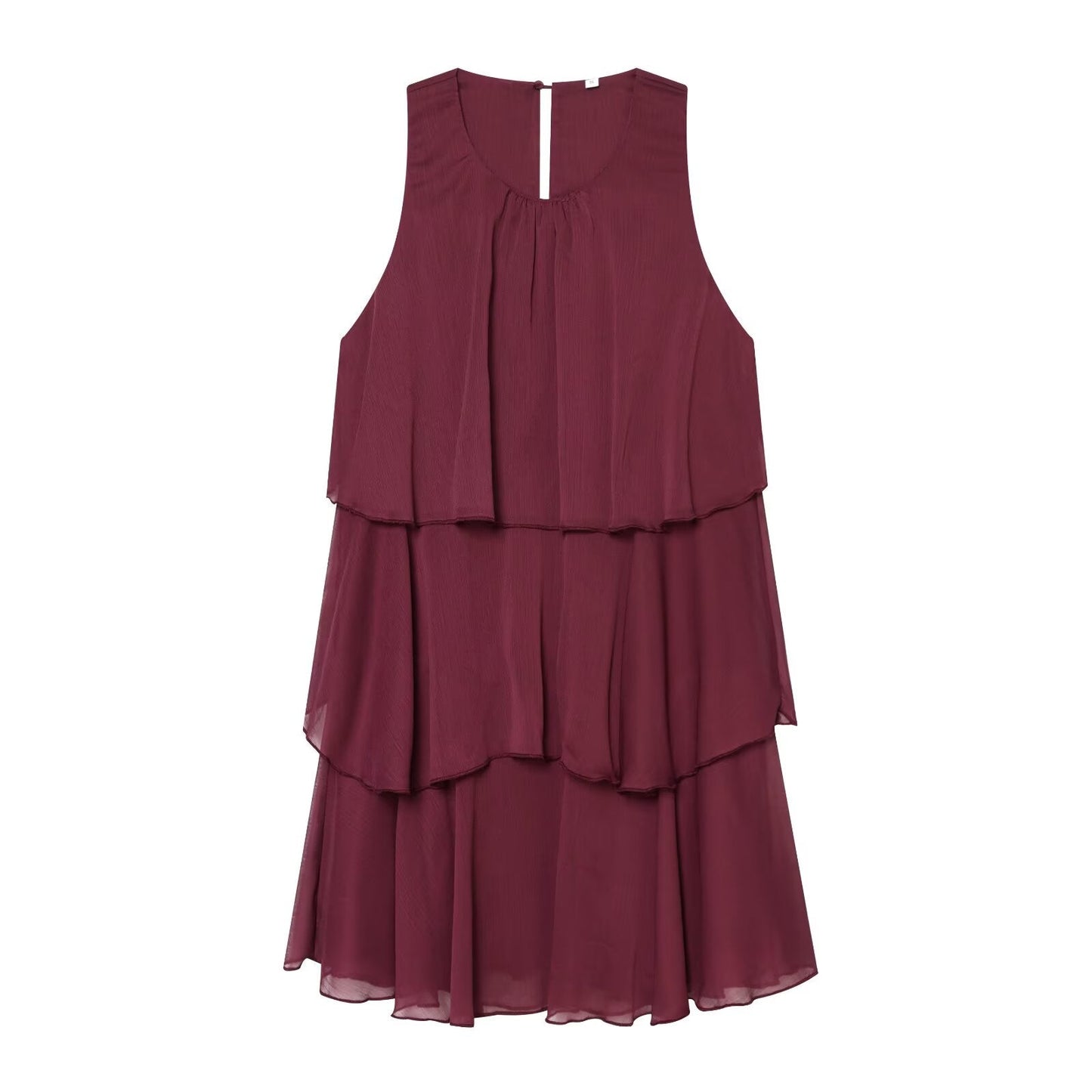 Women's sleeveless draped cake dress