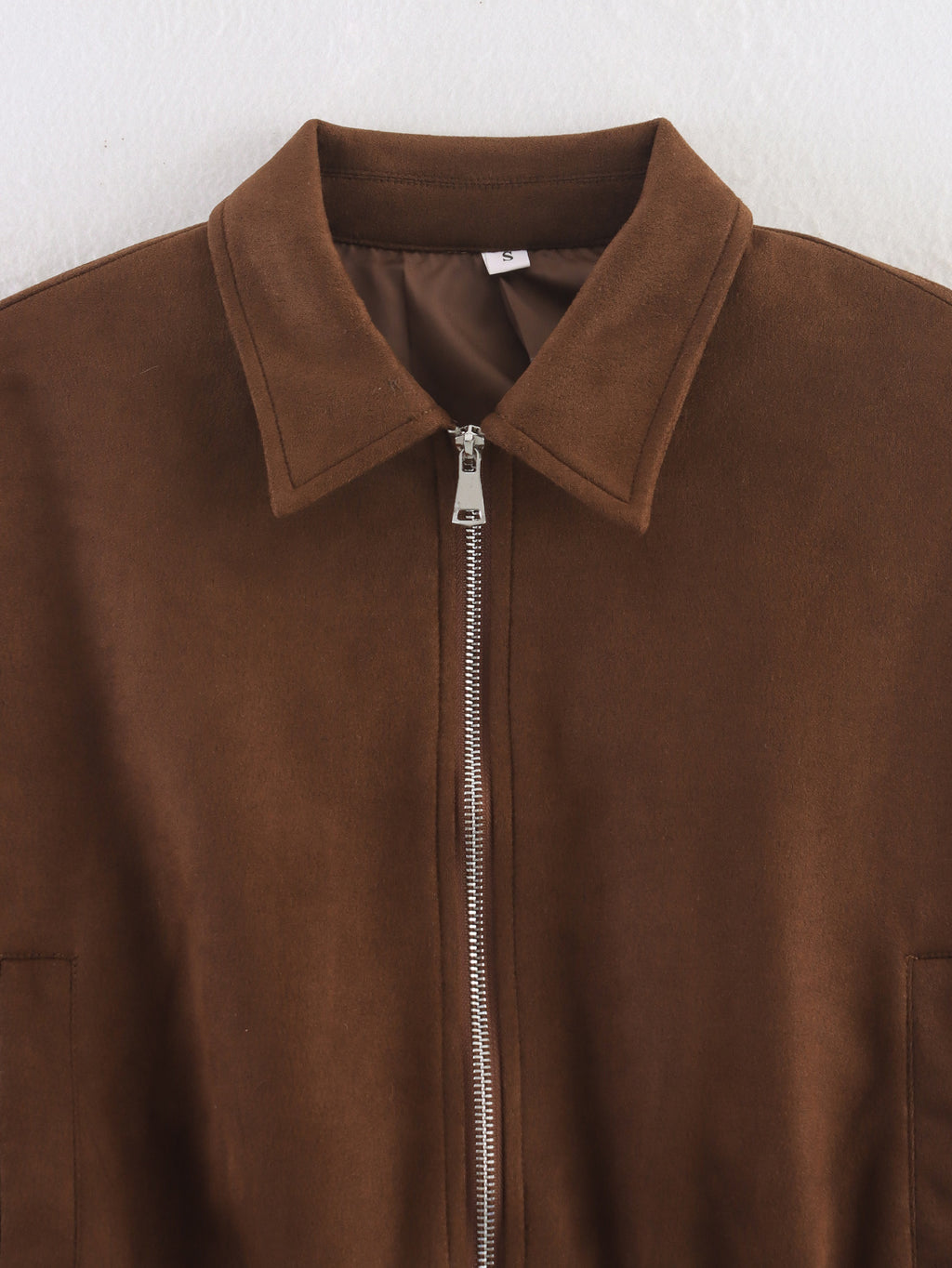 Women 2025 New Suede bomber jacket