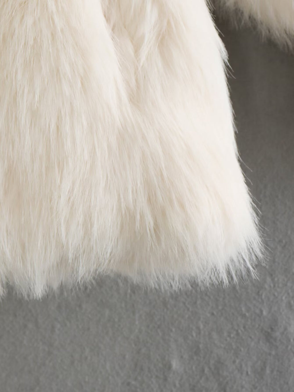 Women 2025 New Faux fur coat with large lapel