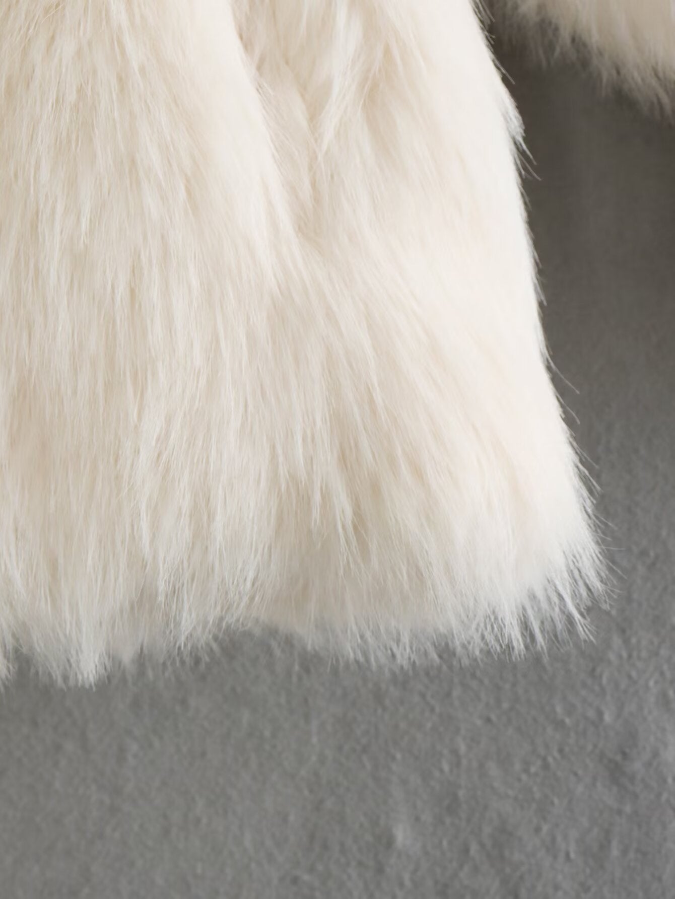 Women 2025 New Faux fur coat with large lapel