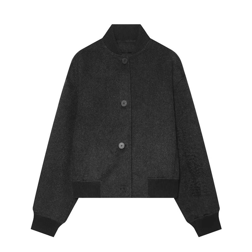 Women's comfortable wool blend pilot jacket Coat
