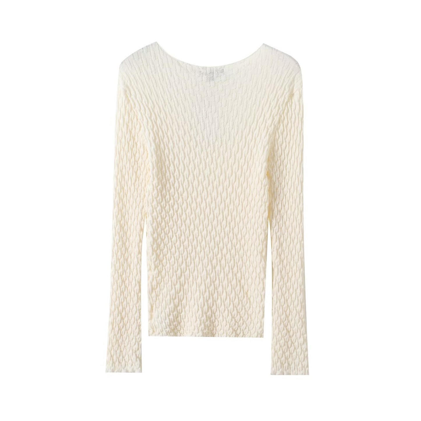 Women's slightly textured base knitted sweater
