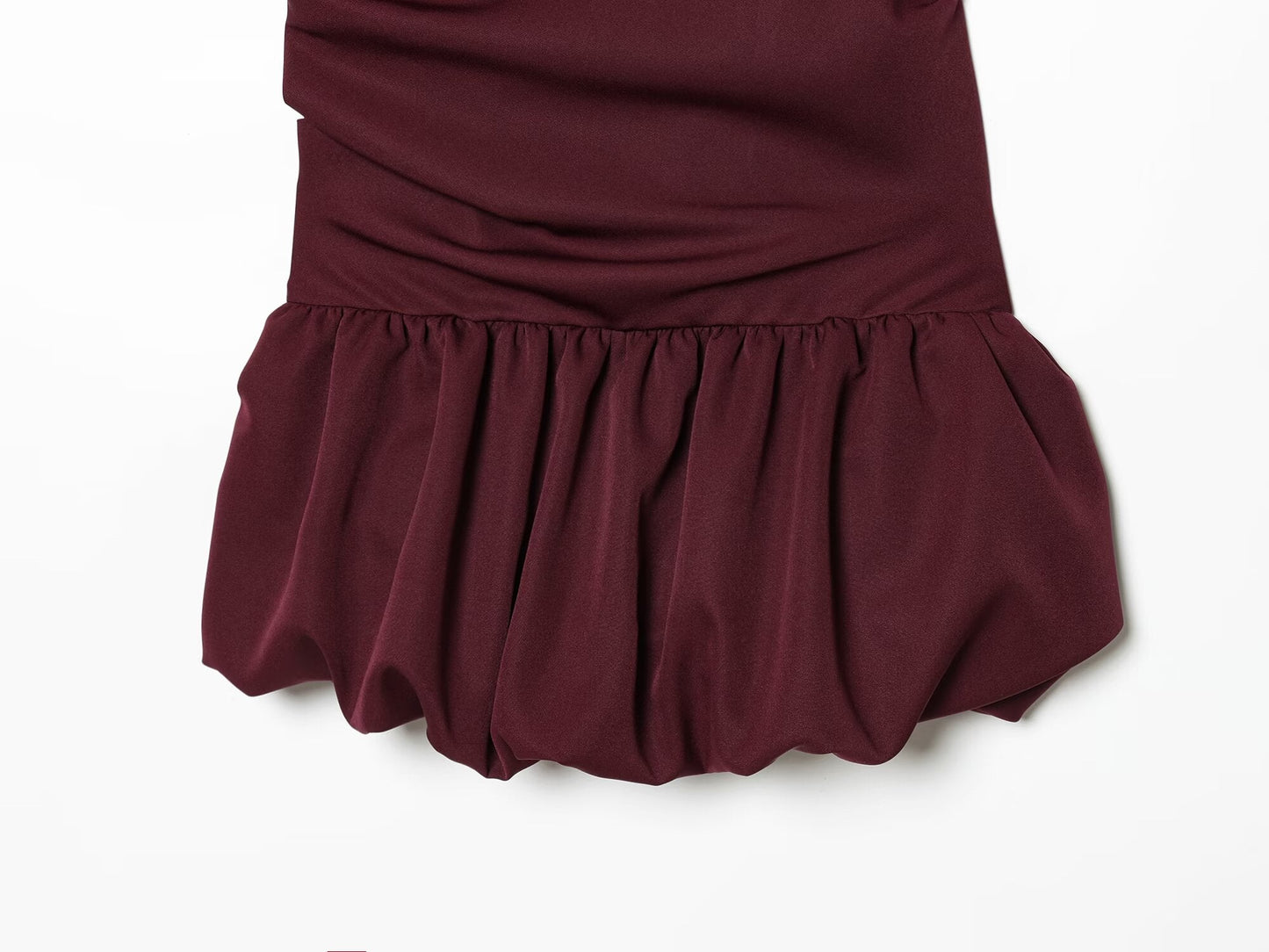Women's pleated decorative balloon version dress