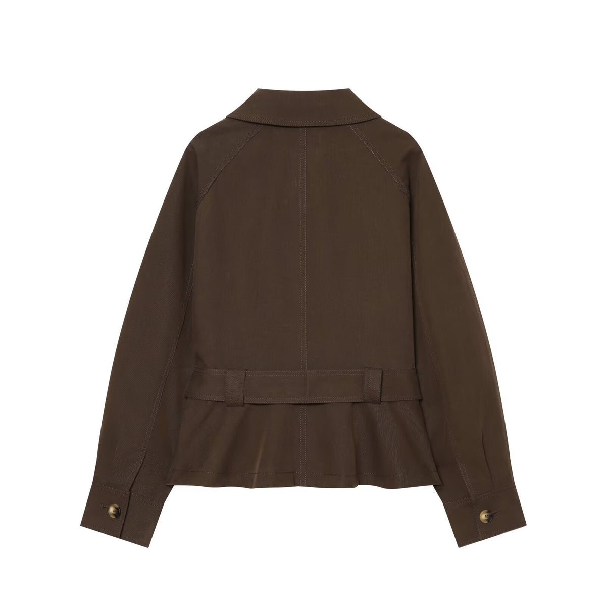 Women's with belt short windbreaker style jacket Coat