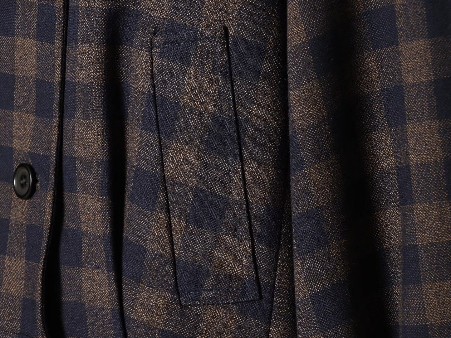 Women's casual double breasted plaid Coat