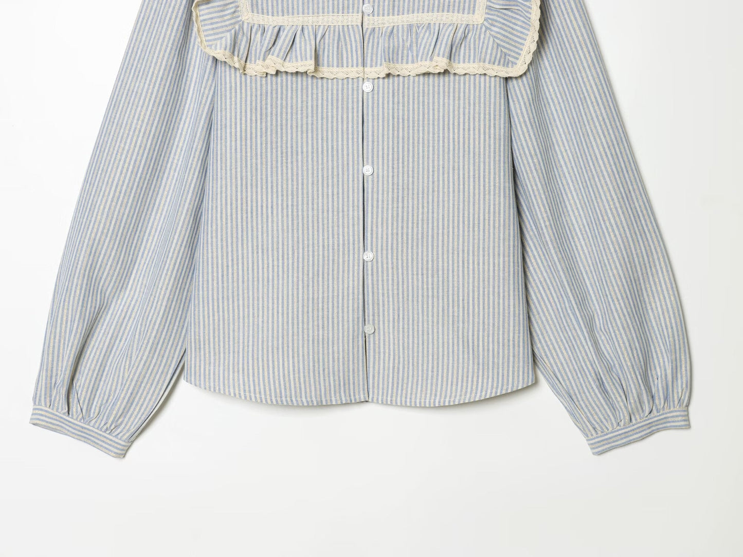 Women's metallic layered decorative striped shirt