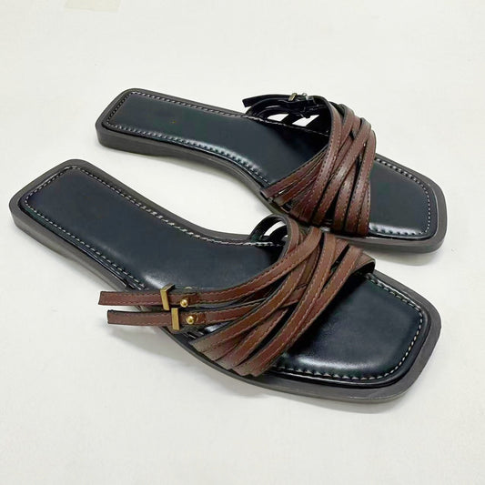 2026 Women's New Cross Design Wear Thin-soled Slippers