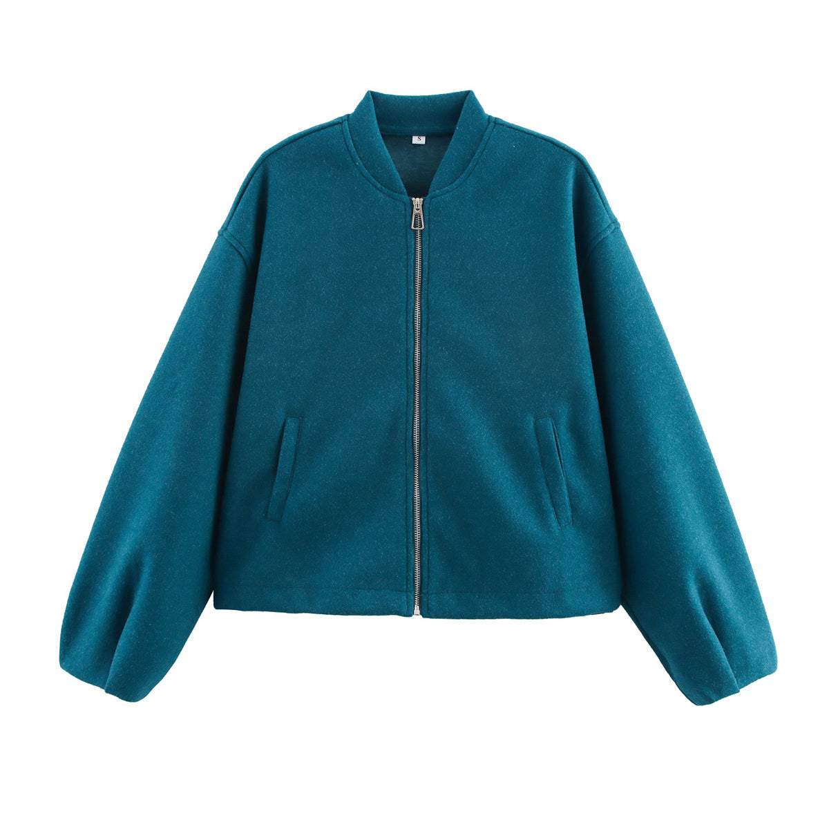 Women 2025 New Soft buckle bomber jacket