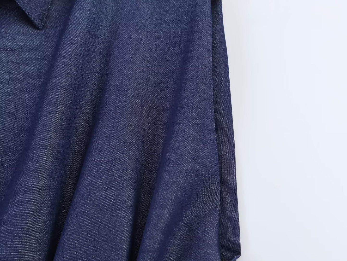 Women's casual pleated linen blend shirt