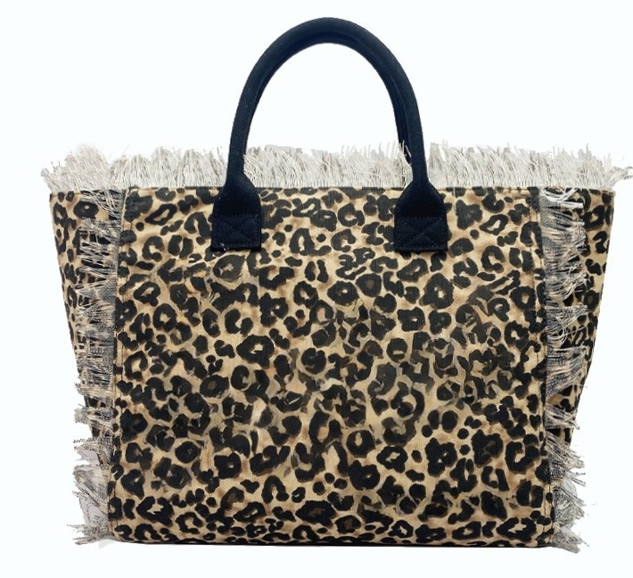 Women's new beach canvas tassel embroidered handbag