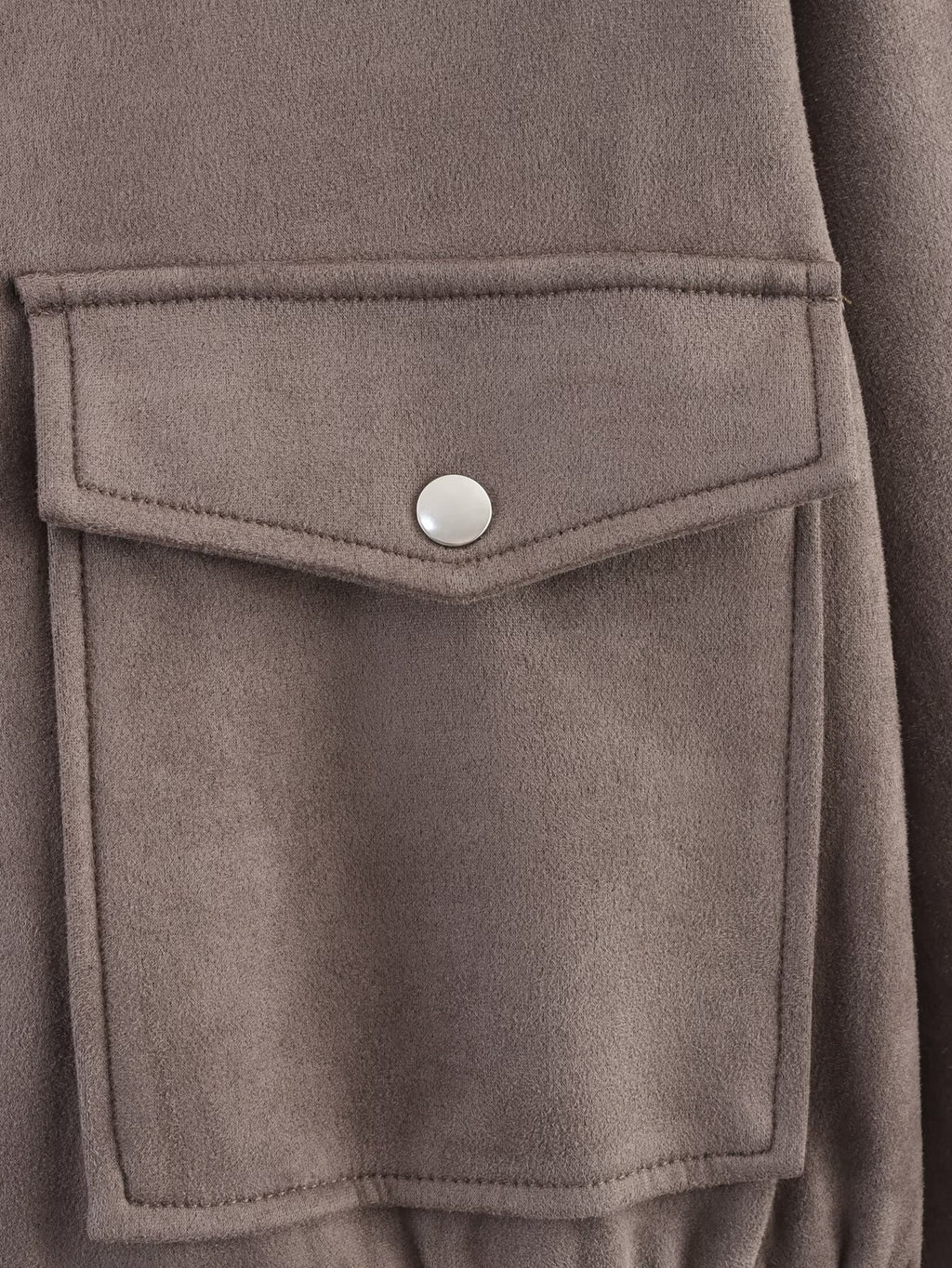 Women 2025 New Long-sleeved Suede textured jacket