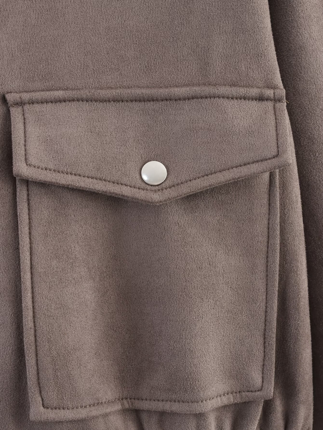 Women 2025 New Long-sleeved Suede textured jacket