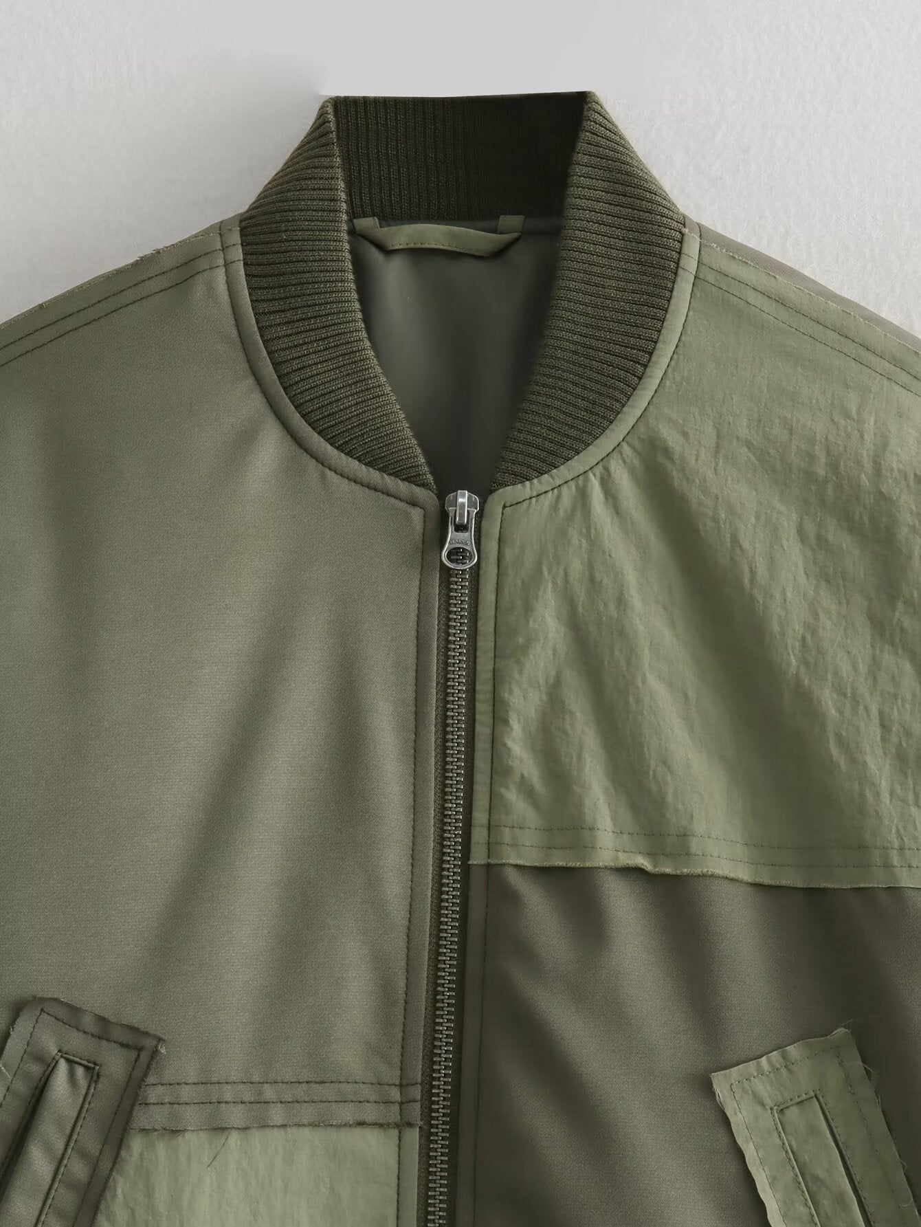 Women 2025 New Patchwork Flight Cotton Jacket