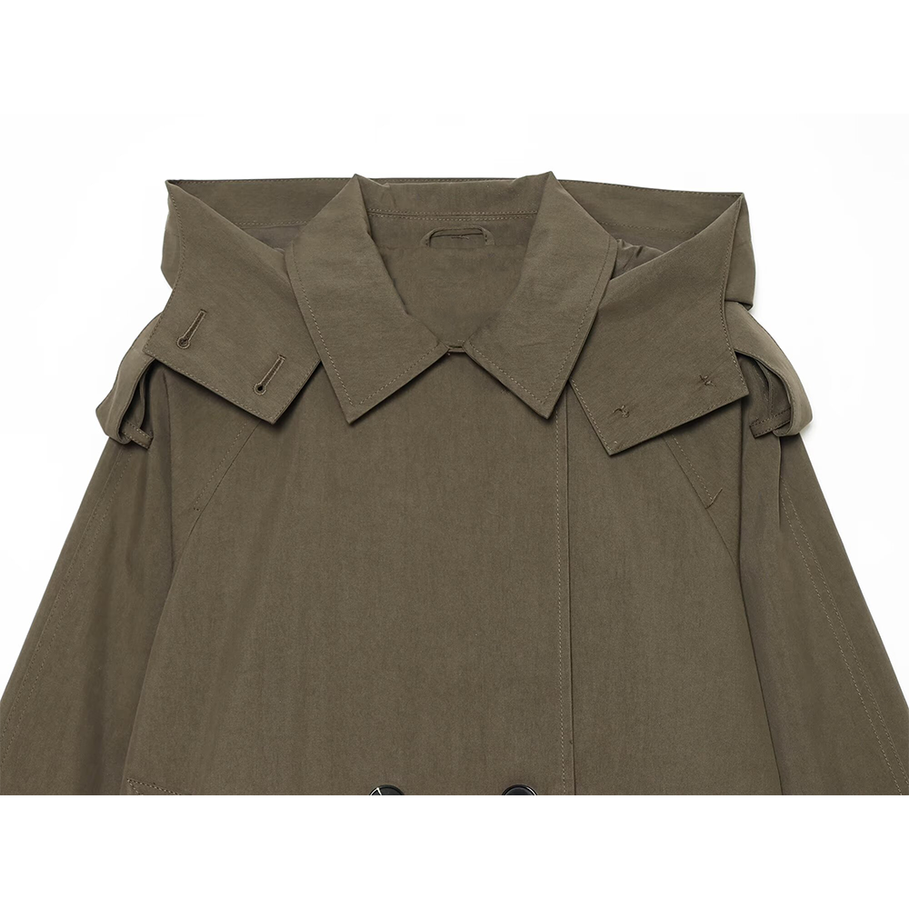 Women's long sleeved hooded short windbreaker jacket