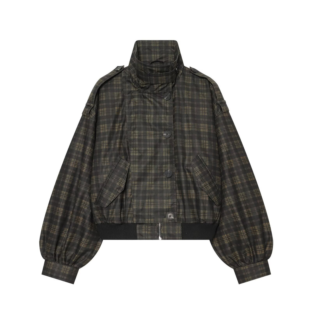 Women's casual checkered pilot jacket Coat