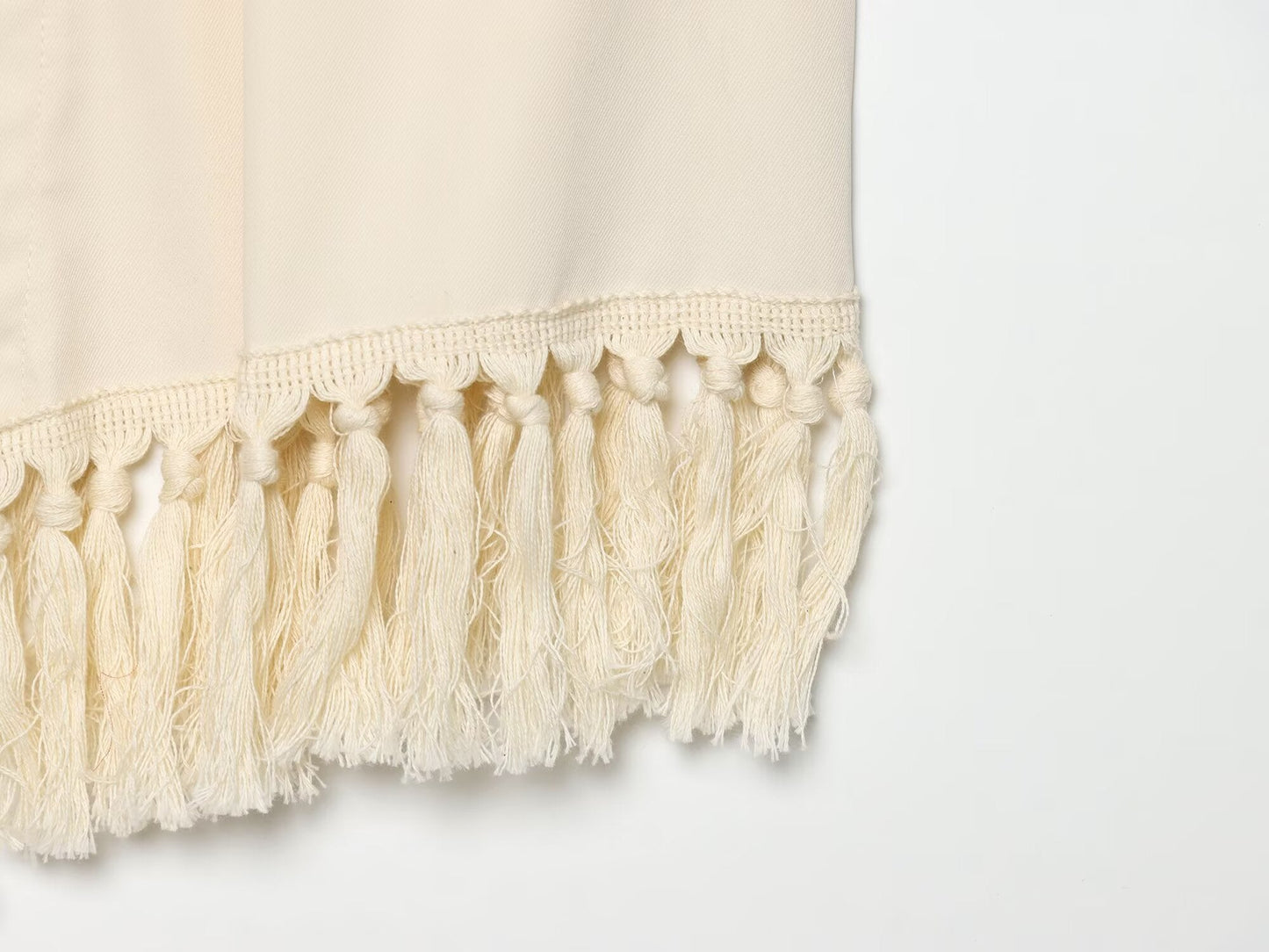 Women's tassel decoration long style hanging neck top