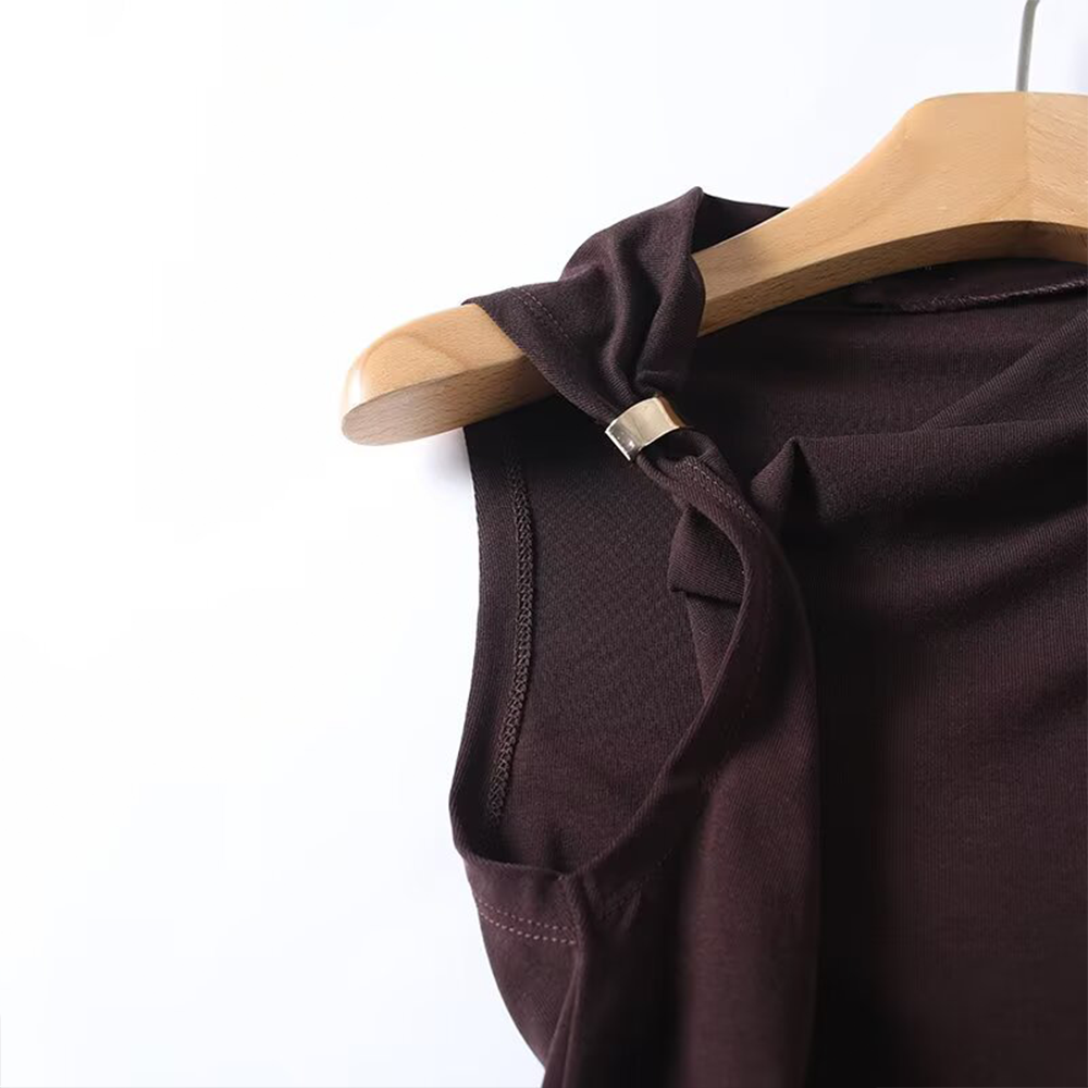 Women's irregular off shoulder sleeveless T-shirt
